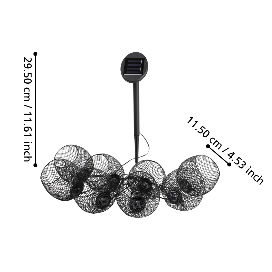 Eglo 48964 - LED saulės girlianda, 8 LED, 3 m, 600 mAh, IP44