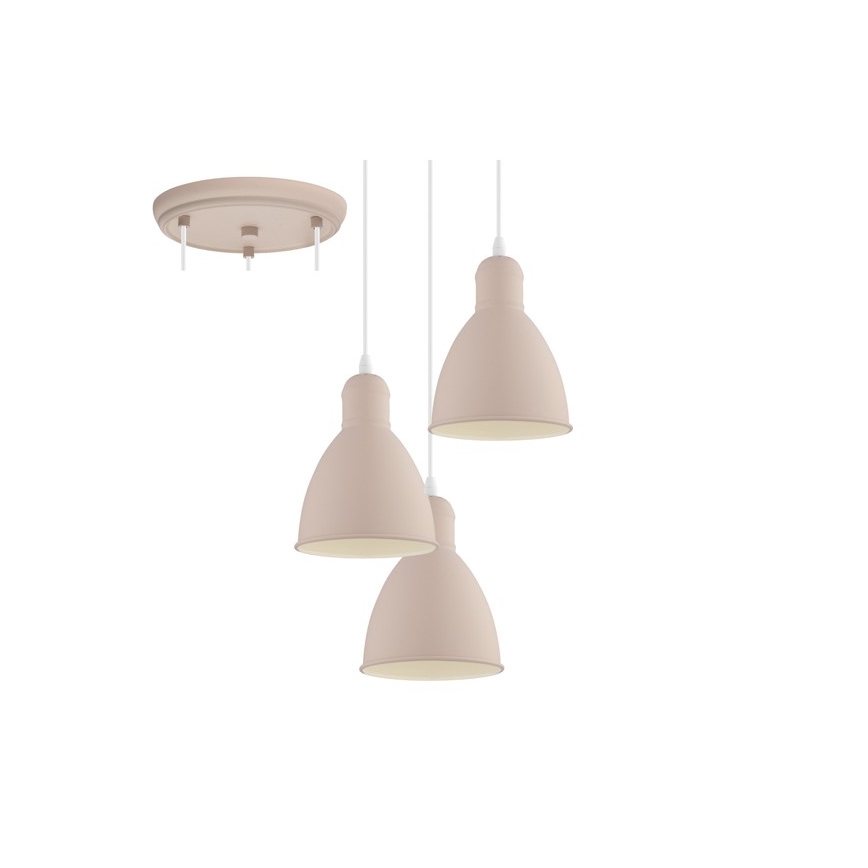 EGLO 49084 - Sietynas, kabinamas ant virvės PRIDDY-P 3xE27/60W/230V