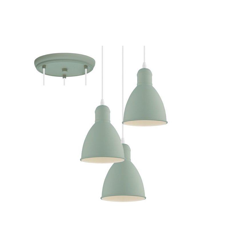 EGLO 49095 - Sietynas, kabinamas ant virvės PRIDDY-P 3xE27/60W/230V