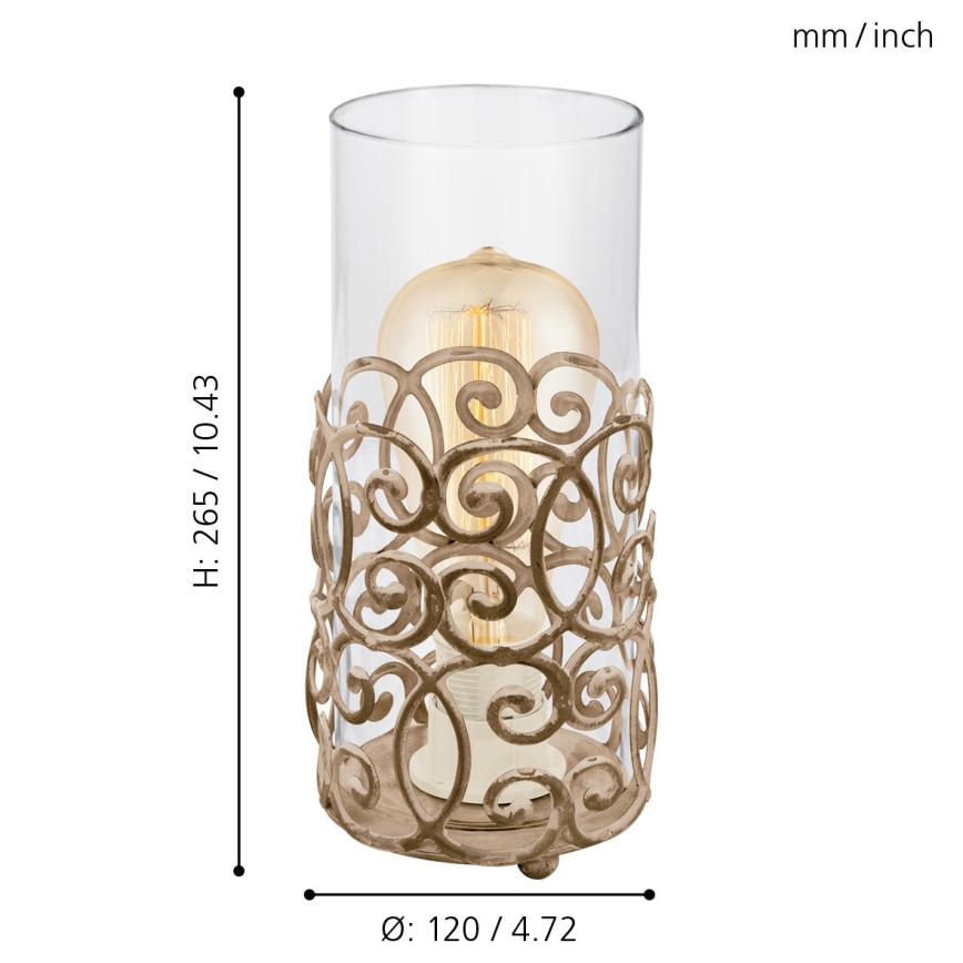 Eglo 49274 - Stalinis šviestuvas CARDIGAN 1xE27/60W/230V