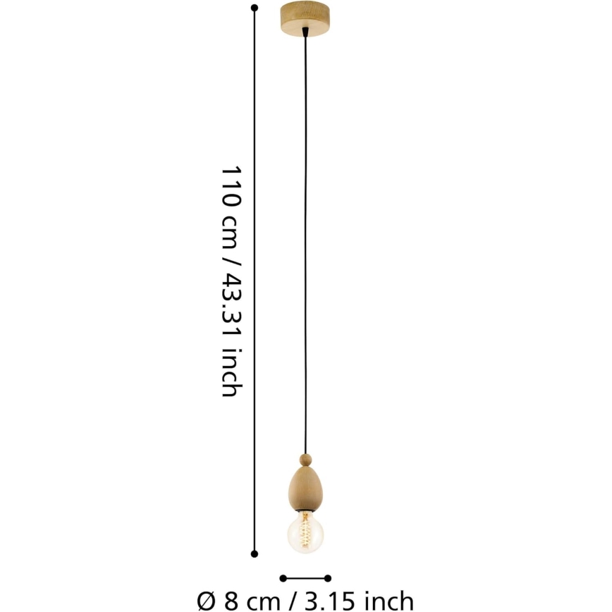 Eglo 49376 - Kabinamas šviestuvas AVOLTRI 1xE27/60W/230V