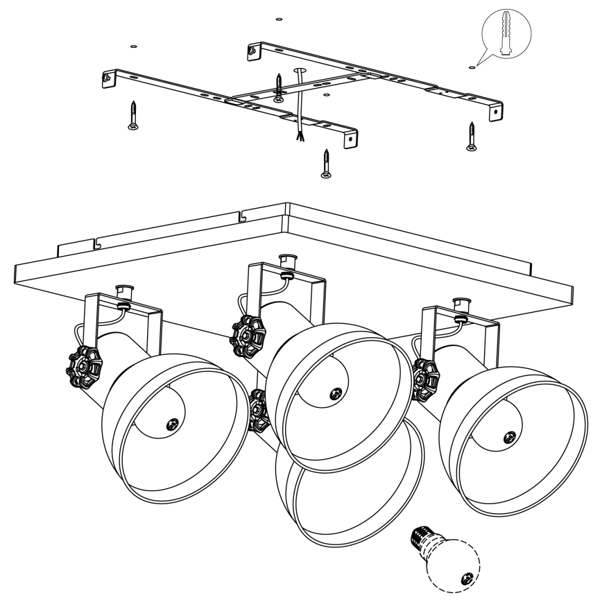 Eglo - Akcentinis šviestuvas 4xE27/40W/230V