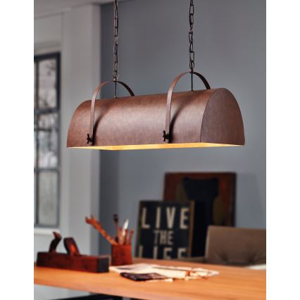 Eglo 49687 - Sietynas, kabinamas ant grandinės DEERHURST 2xE27/60W/230V