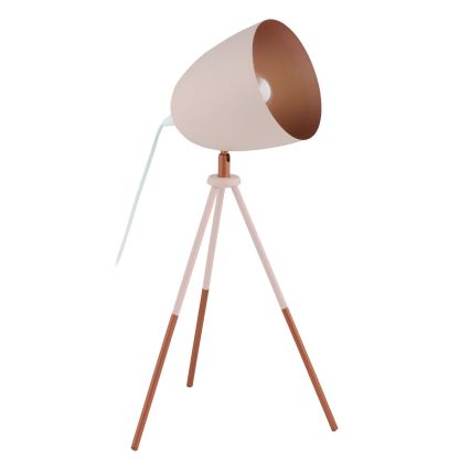 Eglo 49727 - Stalinė lempa CHESTER 1xE27/60W/230V balta/varinė