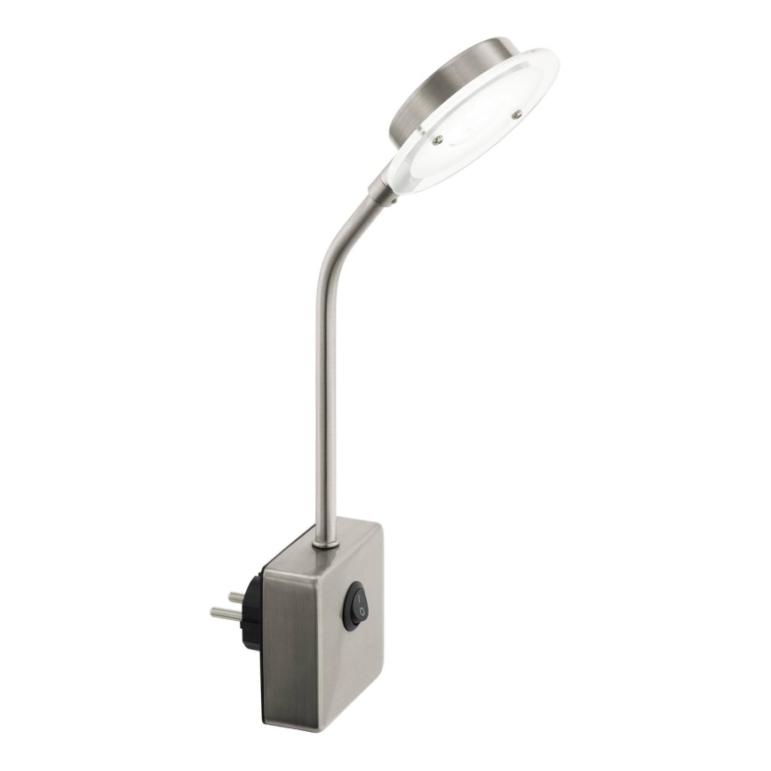 Eglo 54649 - LED šviestuvas, jungiamas į kištukinį lizdą LED/4,5W/230V 3000K matinis chromas