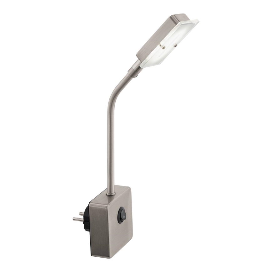 Eglo 54651 - LED šviestuvas, jungiamas į kištukinį lizdą LED/4,5W/230V 3000K matinis chromas