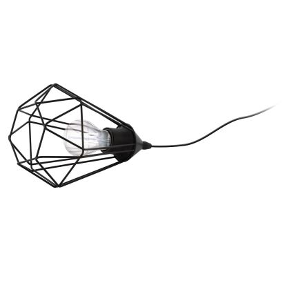 Eglo 54889 - LED Kištukinis stalinis šviestuvas 1xE27/4W/230V 3000K juoda