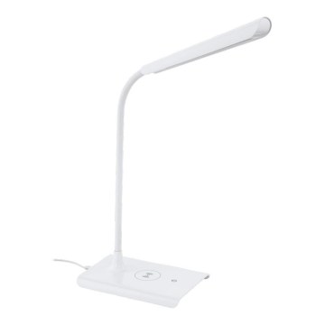 Eglo 55123 - LED Reguliuojama stalinė lempa su belaidžiu įkrovimu LED/5,5W/230V balta