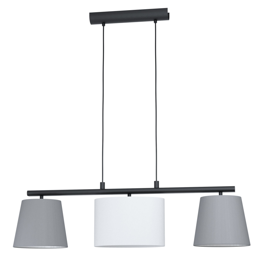 Eglo 55207 - LED pakabinamas šviestuvas ant laido ALMEIDA 3xE14/25W/230V pilka