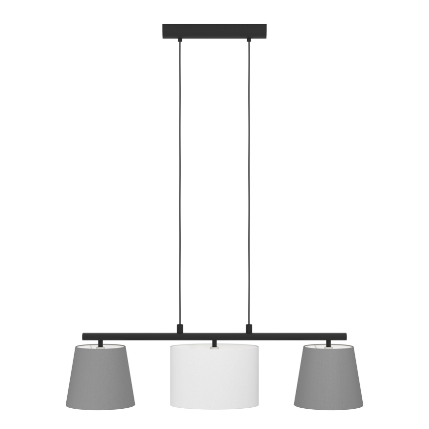 Eglo 55207 - LED pakabinamas šviestuvas ant laido ALMEIDA 3xE14/25W/230V pilka