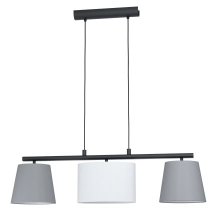 Eglo 55207 - Pakabinamas sietynas ALMEIDA 3xE14/25W/230V pilka