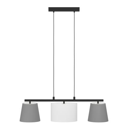 Eglo 55207 - Pakabinamas sietynas ALMEIDA 3xE14/25W/230V pilka