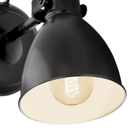 Eglo 55261 - Sieninis šviestuvas PRIDDY 1xE27/40W/230V juodos spalvos