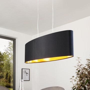 Eglo 55266 - Pakabinamas sietynas MASERLO 2xE27/60W/230V juoda