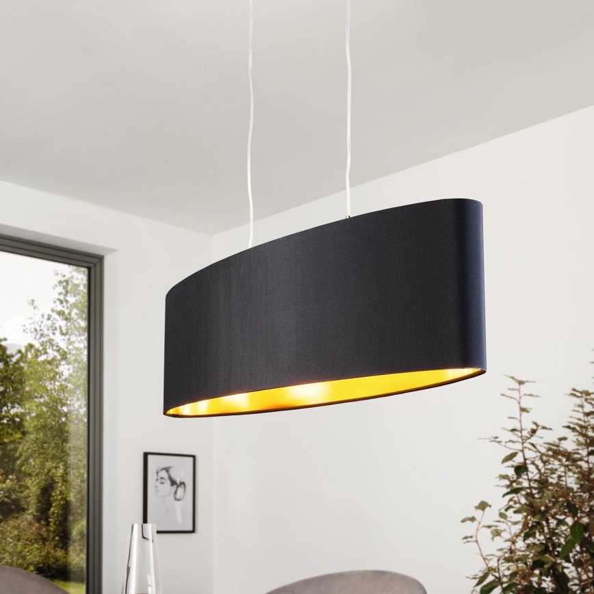 Eglo 55266 - Pakabinamas sietynas MASERLO 2xE27/60W/230V juoda