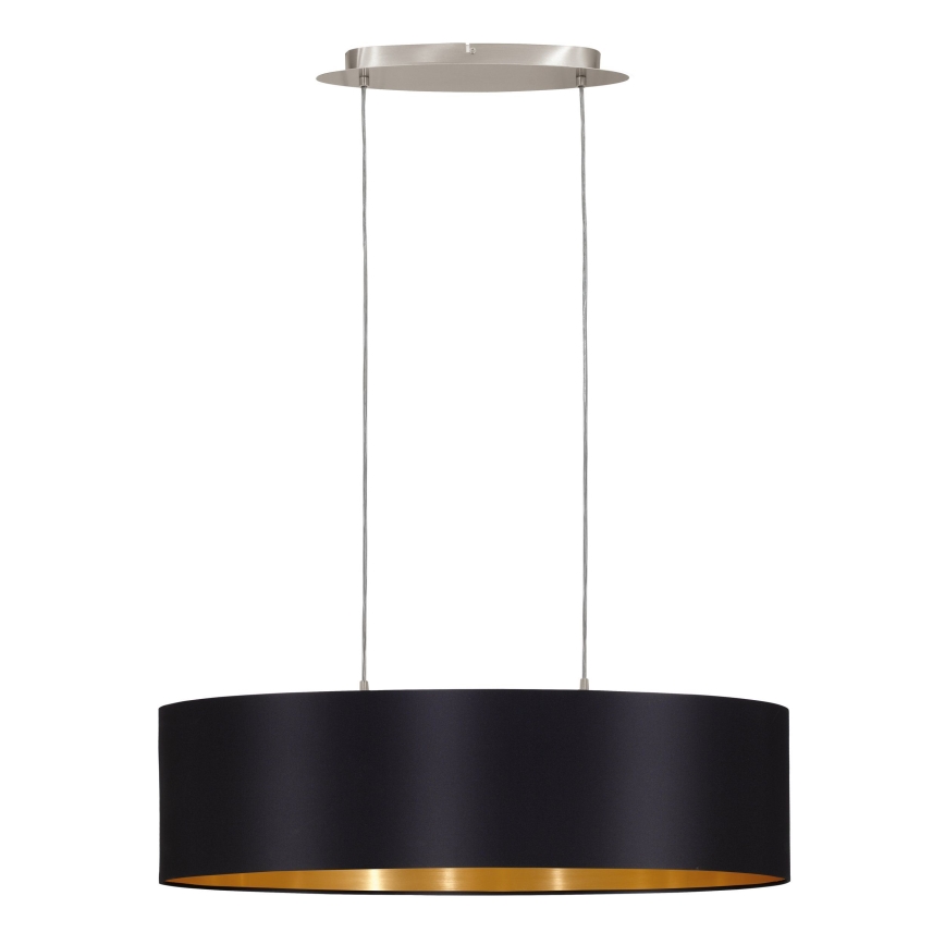 Eglo 55266 - Pakabinamas sietynas MASERLO 2xE27/60W/230V juoda
