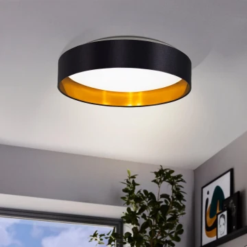 Eglo 55267 - LED lubinis šviestuvas MASERLO LED/16W/230V 3000K skersm. 40,5 cm juodas/varinis