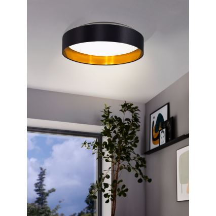 Eglo 55267 - LED lubinis šviestuvas MASERLO LED/16W/230V 3000K skersm. 40,5 cm juodas/varinis