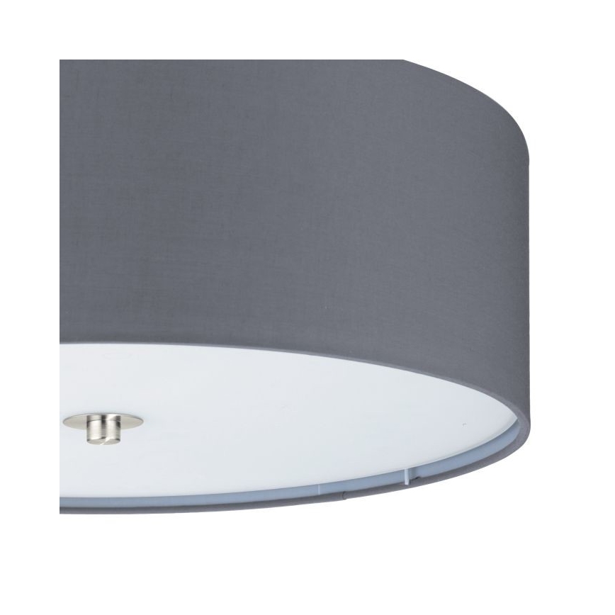 Eglo 55277 - Pilkas lubinis šviestuvas PASTERI 3xE27/25W/230V, skersmuo 47,5 cm