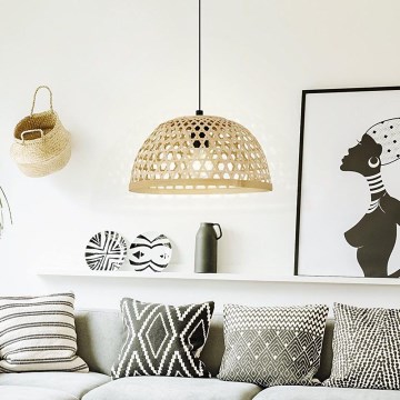 Eglo 55695 - Pakabinamas sietynas CLAVERDON 1xE27/40W/230V diametras 37 cm smėlio spalva