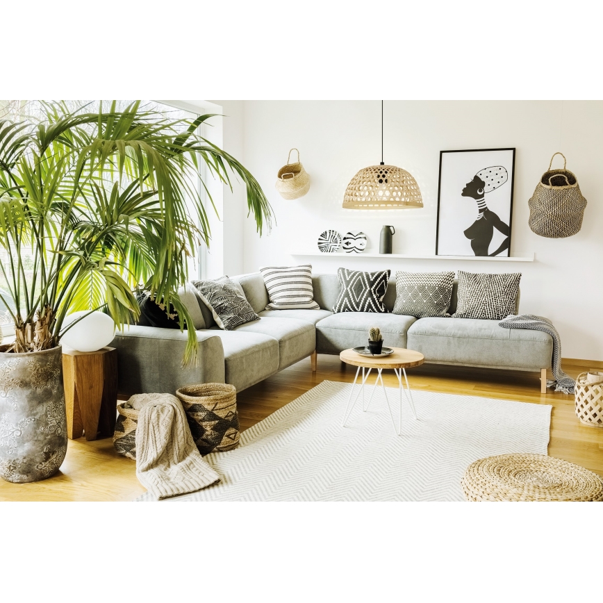 Eglo 55695 - Pakabinamas sietynas CLAVERDON 1xE27/40W/230V diametras 37 cm smėlio spalva