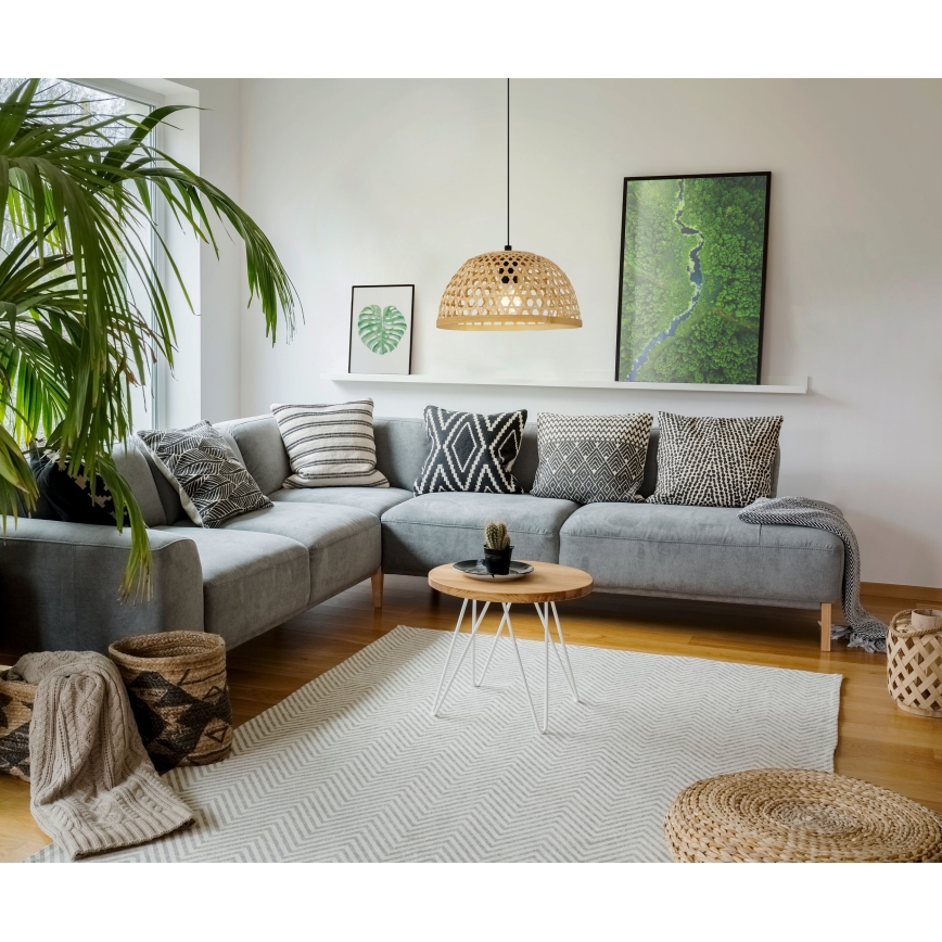 Eglo 55695 - Pakabinamas sietynas CLAVERDON 1xE27/40W/230V diametras 37 cm smėlio spalva
