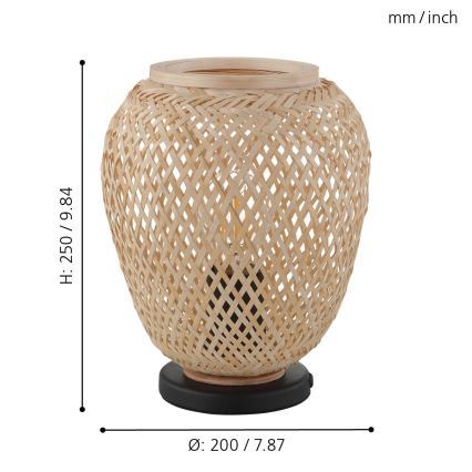 Eglo 55699 - Stalinė lempa DEMBLEBY 1xE27/40W/230V smėlio spalvos