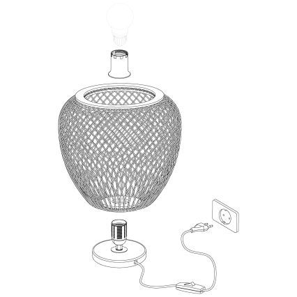 Eglo 55699 - Stalinė lempa DEMBLEBY 1xE27/40W/230V smėlio spalvos