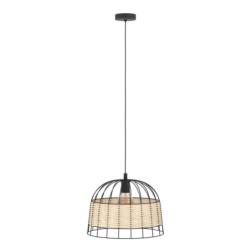 Eglo 55709 - Pakabinamas sietynas ANWICK 1xE27/40W/230V rotangas