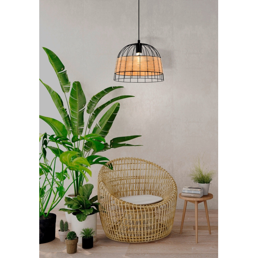 Eglo 55709 - Pakabinamas sietynas ANWICK 1xE27/40W/230V rotangas