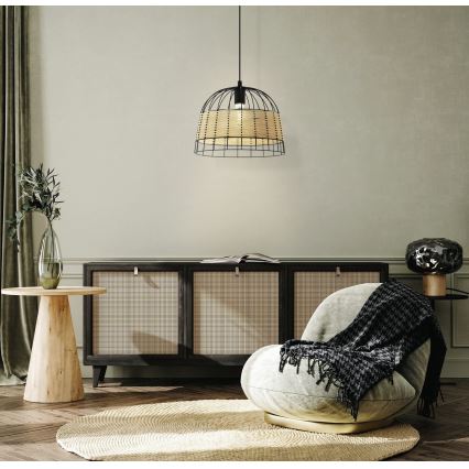 Eglo 55709 - Pakabinamas sietynas ANWICK 1xE27/40W/230V rotangas