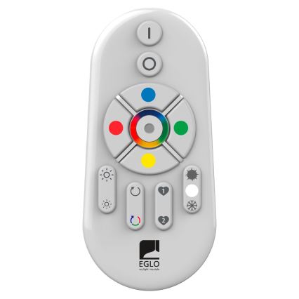 Eglo 55784 - LED RGBW Lauko šviestuvas MONTEROLO-C 1xE27/9W/230V IP65 diametras 39 cm + nuotolinio valdymo pultas