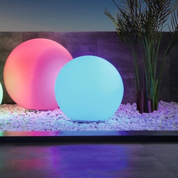 Eglo 55784 - LED RGBW Lauko šviestuvas MONTEROLO-C 1xE27/9W/230V IP65 skersmuo 39 cm + nuotolinis valdymas