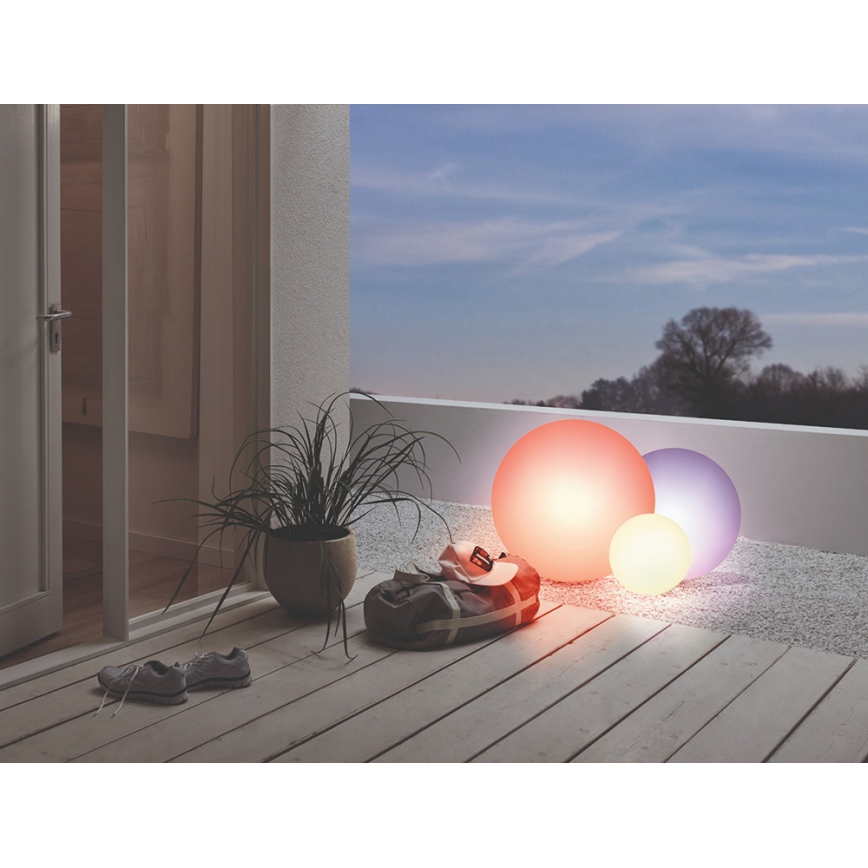 Eglo 55786 - LED RGBW Lauko šviestuvas MONTEROLO-C 1xE27/9W/230V 2700-6500K IP65 diametras 30 cm + nuotolinio valdymo pultas