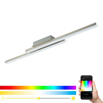 Eglo 55971 - LED RGBW reguliuojamas lubinis šviestuvas FRAIOLI-C LED/34W/230V 2700-6500K matinis chromas + nuotolinio valdymo pultas