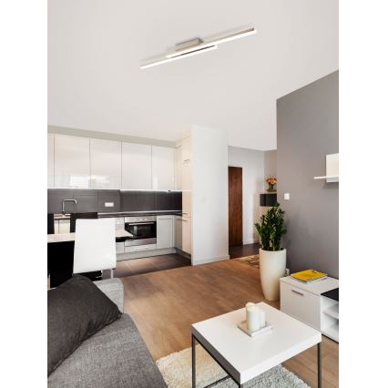 Eglo 55971 - LED RGBW reguliuojamas lubinis šviestuvas FRAIOLI-C LED/34W/230V 2700-6500K matinis chromas + nuotolinio valdymo pultas