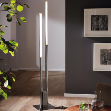 Eglo 55972 - LED RGBW reguliuojama grindų lempa FRAIOLI-C LED/34W/230V 2700-6500K matinis chromas + nuotolinis valdymas