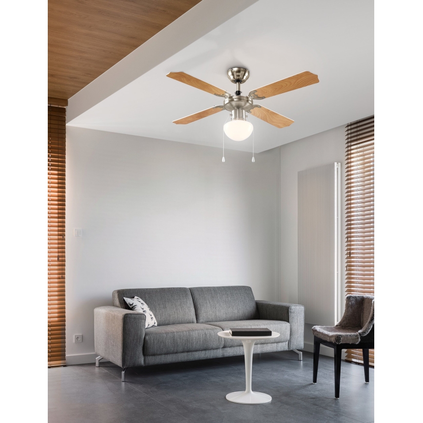 Eglo 56035 - LED lubinis ventiliatorius 1xE27/4,9W/230V 3000K Ø 106,6 cm