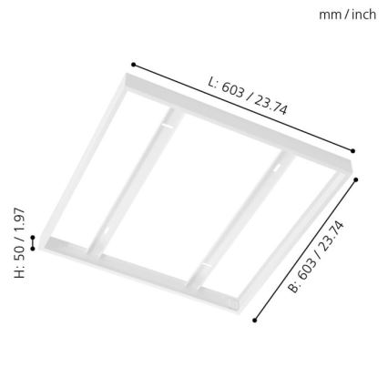 Eglo - Rėmas lubų panelei 603x603mm