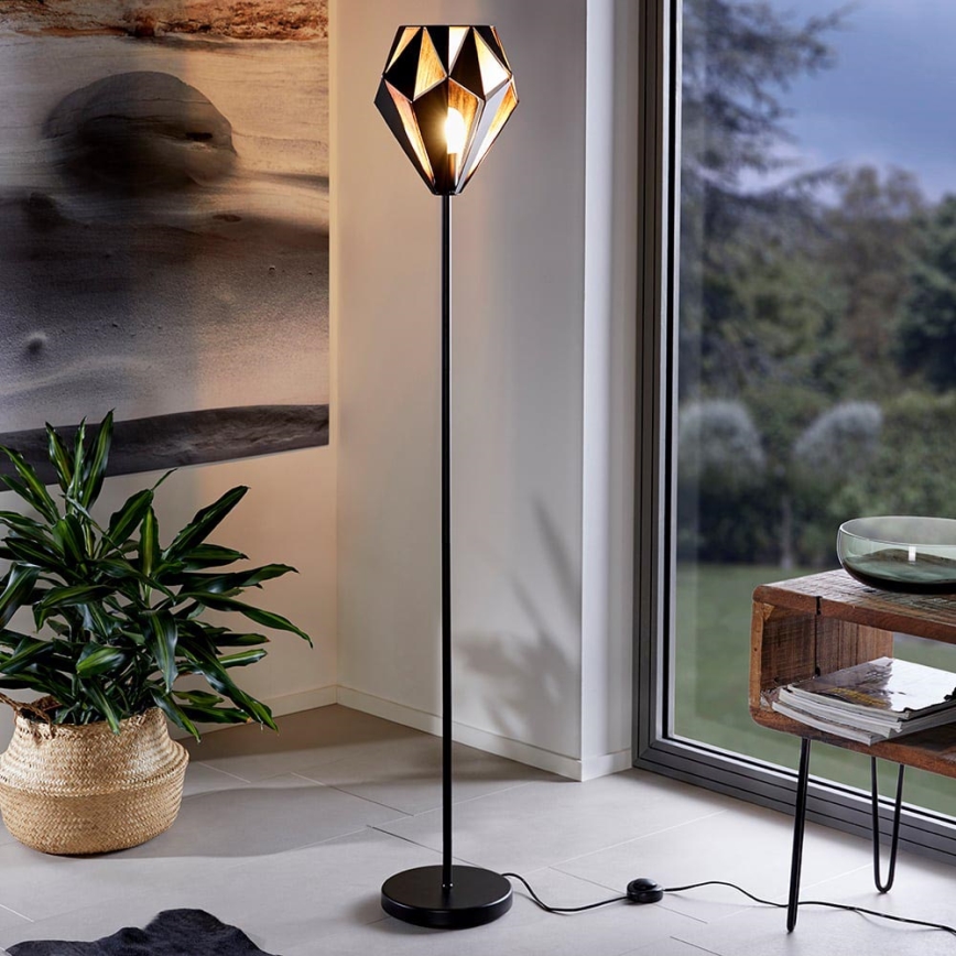 Eglo 62838 - Toršeras CARLTON PRO 1xE27/60W/230V juoda
