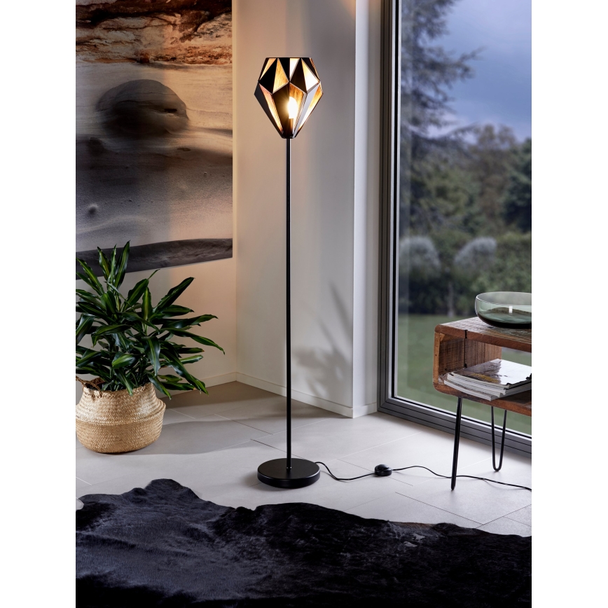Eglo 62838 - Toršeras CARLTON PRO 1xE27/60W/230V juoda