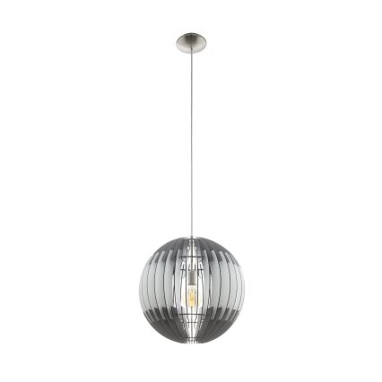 Eglo 63256 - pakabinamas šviestuvas su kabeliu OLMERO PRO 1xE27/60W/230V Ø 40 cm pilka/balta