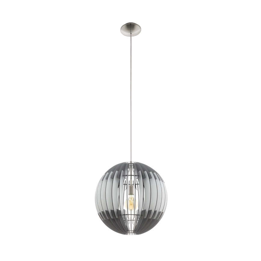 Eglo 63256 - pakabinamas šviestuvas su kabeliu OLMERO PRO 1xE27/60W/230V Ø 40 cm pilka/balta