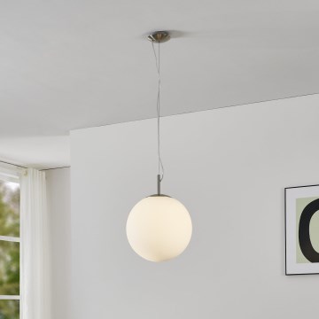 Eglo 63269 - Pakabinamas šviestuvas su kabeliu PIEDALE 1xE27/60W/230V, skersmuo 35 cm, matinis chromas