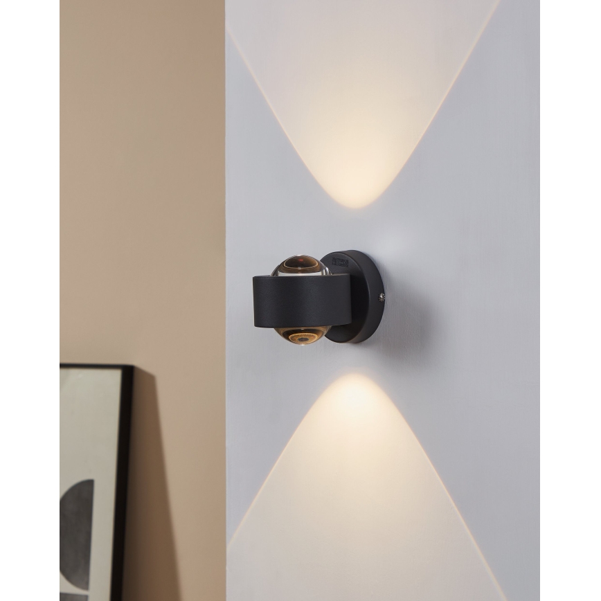 Eglo 64496 - LED sieninis šviestuvas ONO PRO 2xLED/2,5W/230V antracitas