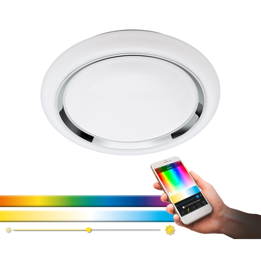 Eglo 64529 - LED RGBW Reguliuojamas lubinis šviestuvas CAPASSO-C LED/17W/230V balta