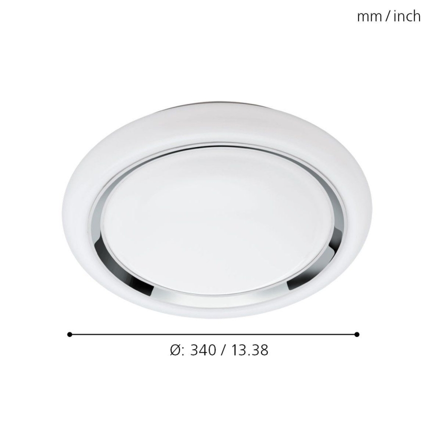 Eglo 64529 - LED RGBW Reguliuojamas lubinis šviestuvas CAPASSO-C LED/17W/230V balta
