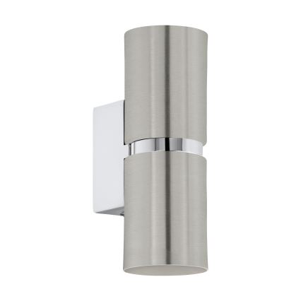 Eglo 64794 - LED sieninis šviestuvas PASSA PRO 2xGU10/3,3W/230V 3000K matinis chromas