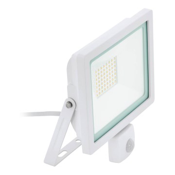 Eglo 64877 - LED prožektorius su jutikliu FILETTI LED/50W/230V 3000K IP44 balta