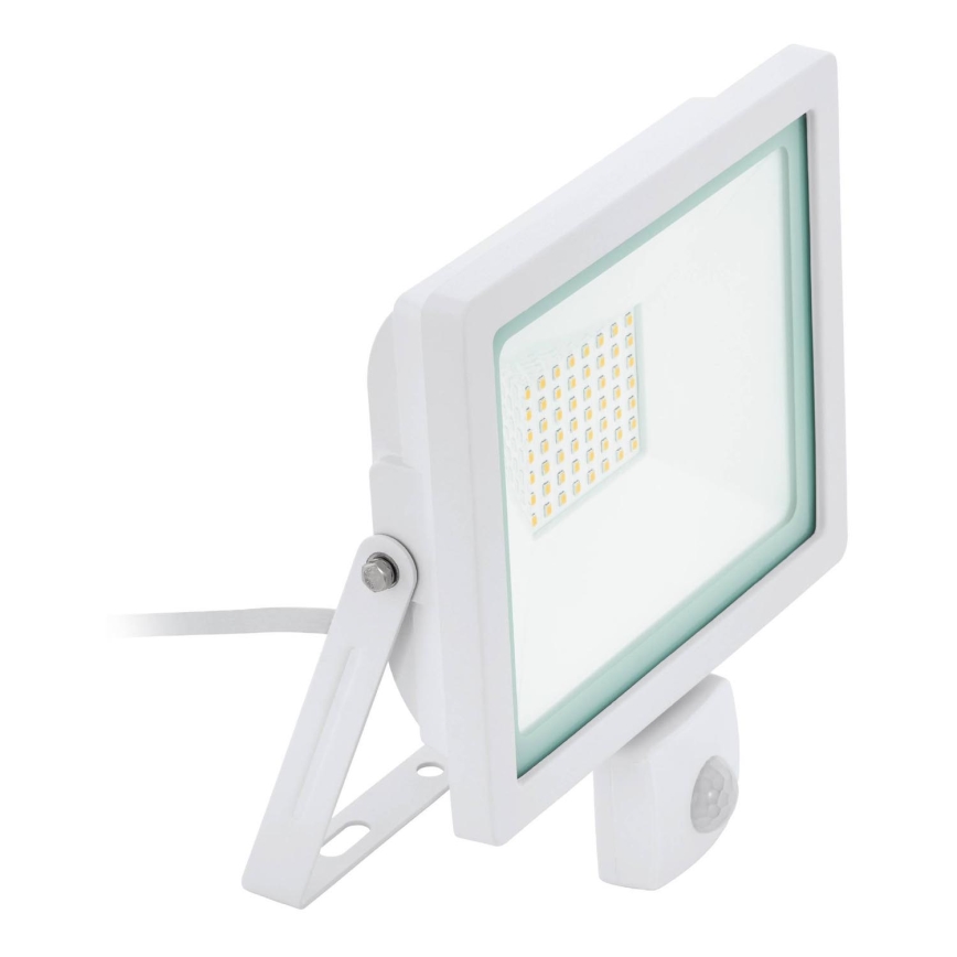 Eglo 64886 - LED prožektorius su jutikliu FILETTI LED/50W/230V 4000K IP44 balta